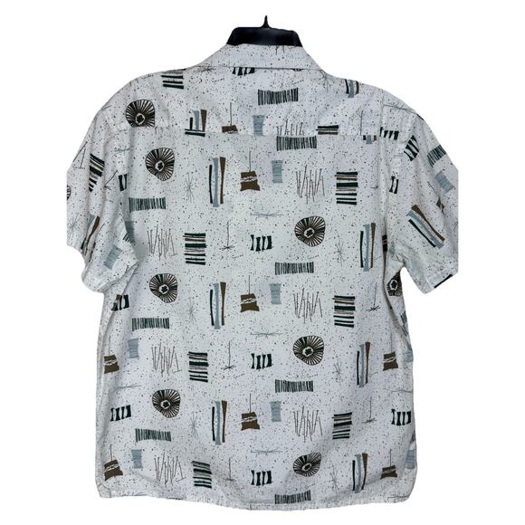 Men's MBX Premium Goods Shirt L Short Sleeve Button Up All Over Graphic Print - Picture 6 of 12